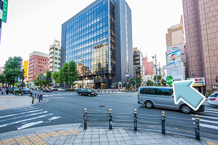 四ツ橋駅6番出口からのルート